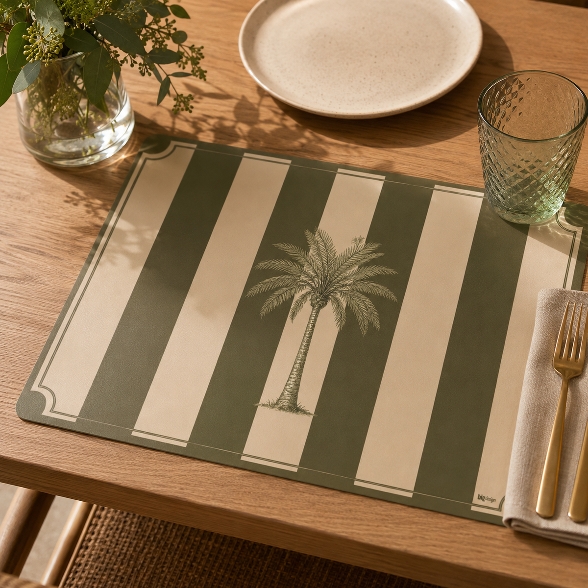 Individuales Rayas - Palmera